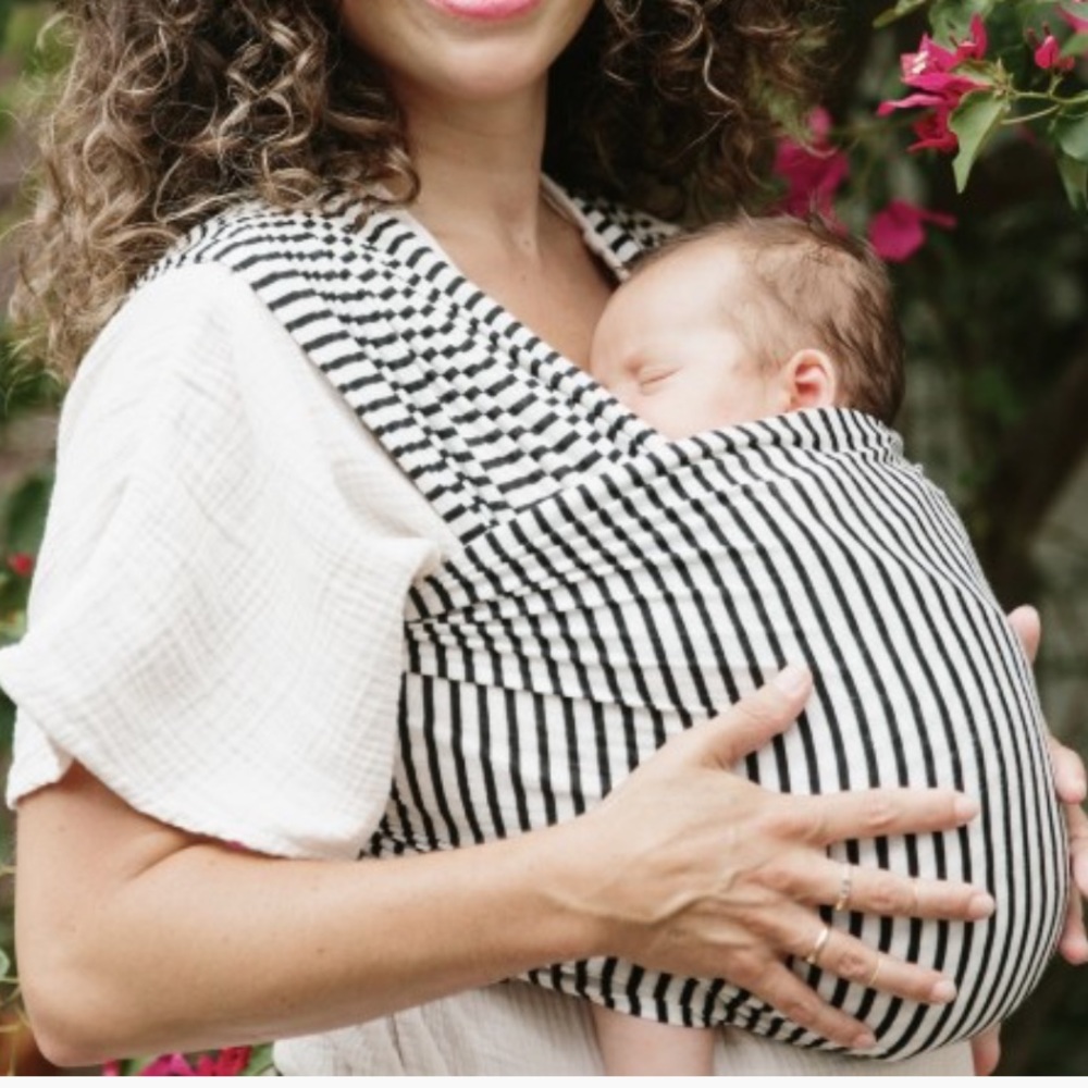 Solly Baby Wrap - Black & Natural Stripe